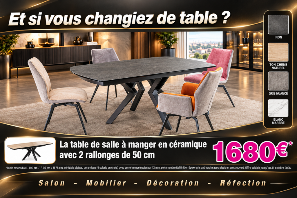 sieges marco - promotion table ceramique